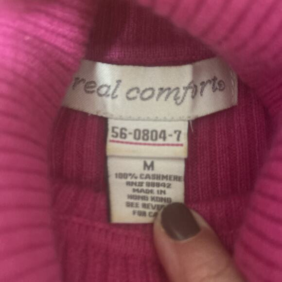 100% Cashmere Sleeveless TurtleNeck Sweater Softgirl Quiet Luxe Sz M - Picture 4 of 6